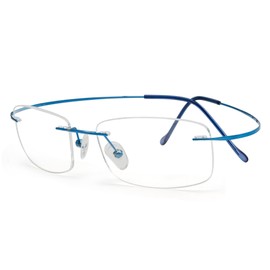 Eyekepper Titanium Rimless Reading Glasses Readers Women Blue +0.75
