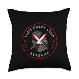 True Crime Club Alabama, Murderino Murder Show Throw Pillow