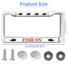 Fish On Christ License Plate Frame Religious Jesus Saves Two-Hole