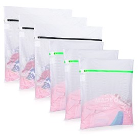 GOGOODA Mesh Laundry Bags, Delicates Washing Bags for Sweater Blouse Hosiery Bras Premium Wash Bags for Travel Storage Organization (6 Set)