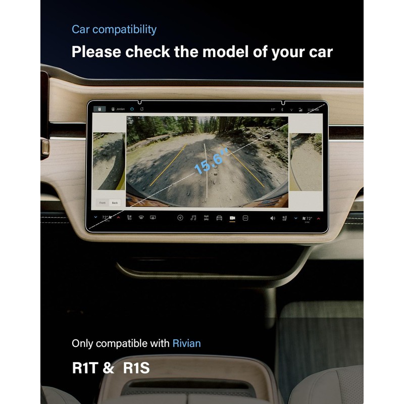 WEIPIN For 2022-2025 R1T& R1S Screen Protector Matte Anti-Glare Tempered