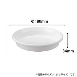 Appleware Plate, Saucer, Pot Plate, F Type, No. 6, White, Depth 7.1 x Width 7.1 x Height 1.3 inches (18 x 18 x 3.4 cm), Effective Plate 5.7 x 5.7 inches (14.5 x 14.5 cm)