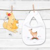Mr. & Mrs. Panda Organic Baby Bib Llama Rainbow, White