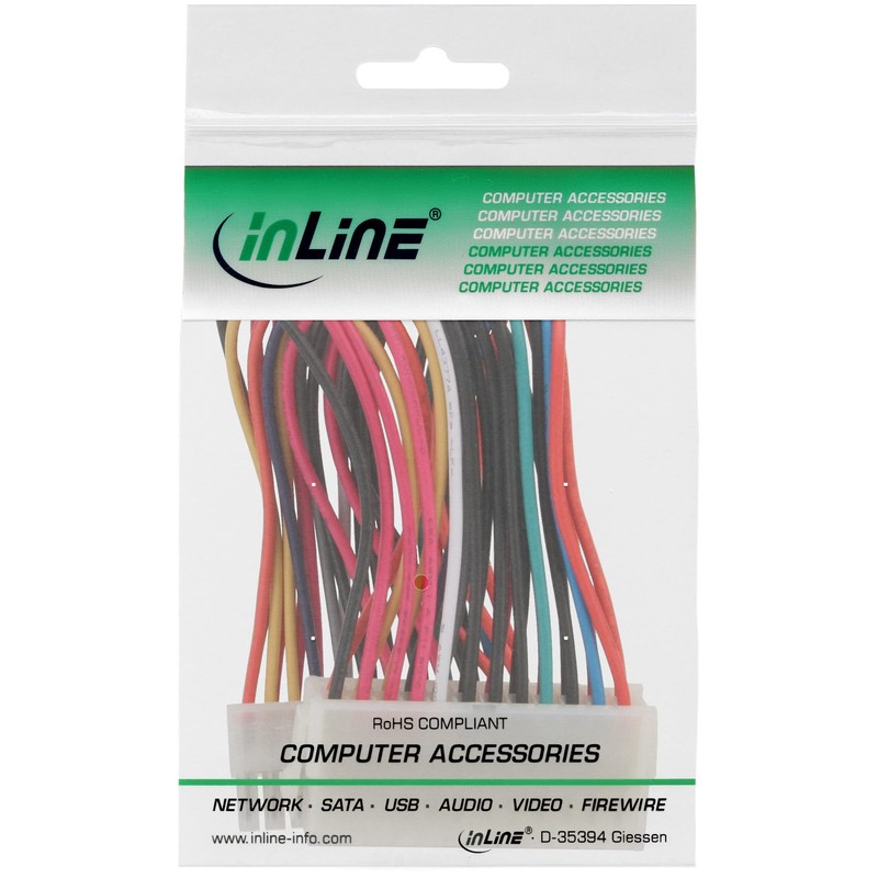 InLine® Mainboard cable, InLine®, ATX 24pin M/F, 0.2m