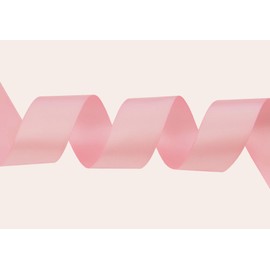 ITIsparkle 25mm Width (1") Double Faced Satin Ribbon 45 Meters (Full Reel) Crafts Gift Wrap Floristry - Light Pink Ribbon