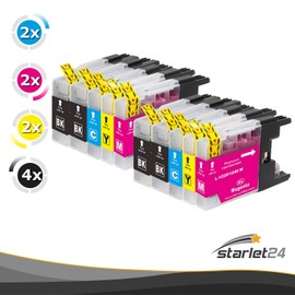 10x Printer Cartridges Compatible with Brother LC-1220 LC-1240 DCP-J525 W MFC-J430 W MFC-J5910 DW MFC-J625 DW MFC-J6510 W MFC-J6710 DW MFC-J6910 DW