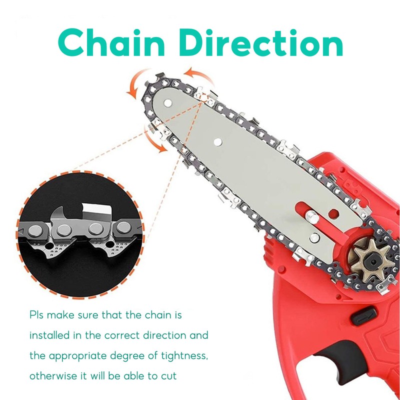 4 pcs 4 Inch Chainsaw Chain, Mini Chainsaw Chain, Steel