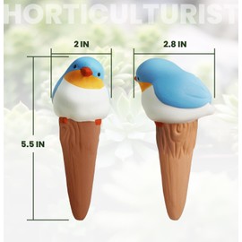 YFDB Bird Shaped Plant Watering Globes(Bule 4ps) Plants Suitable for Indoor and Outdoor Use Should be Kept Constantly Moist. The Interesting Shape Makes The Garden More Interesting and Beautiful.