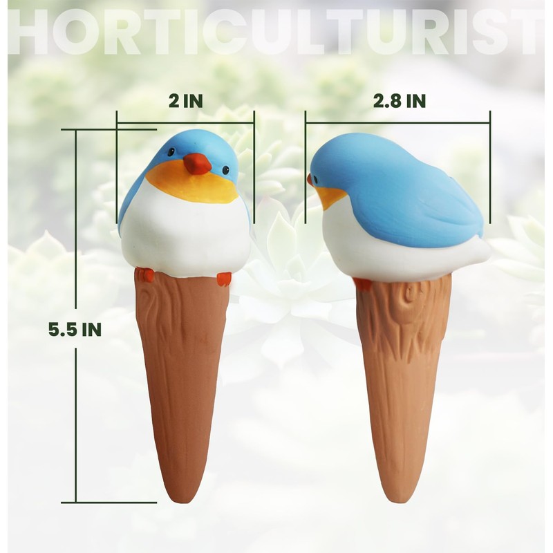 YFDB Bird Shaped Plant Watering Globes(Bule 4ps) Plants Suitable for