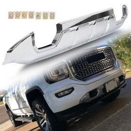 OCACA 1pc Front Chrome Bumper Cover for GMC for Sierra 1500 Base/Denali/SLE/SLT 2016-2018 ABS Plastic FZ-8-SPF- HLQ-ET-424
