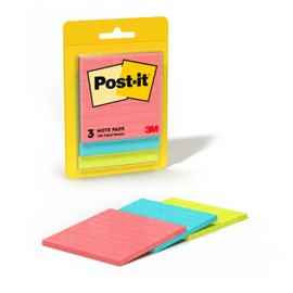 Post-it Notas, 3 x 3 pulgadas, 3 blocs de notas adhesivas favoritas de Estados Unidos, coleccin Poptimist, colores brillantes (magenta, rosa, azul,...