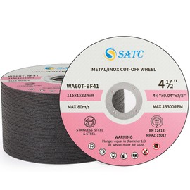 S SATC Pink Cut Off Wheels 4 1/2 Inch 50 PCS Angle Grinder Cutting Discs,4.5" x.040 x7/8" Cutting Disc for Metal and Stainless Steel
