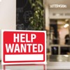 Help Wanted Signs 12x9, Plastic Signs for Businesses Now Hiring,