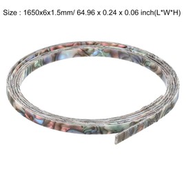 sourcing map Plastic Binding Purfling Strip 1650x6x1.5mm Guitar Binding Edge Trim for Acoustic Classical Guitar Blue Green Pink 1 Pack