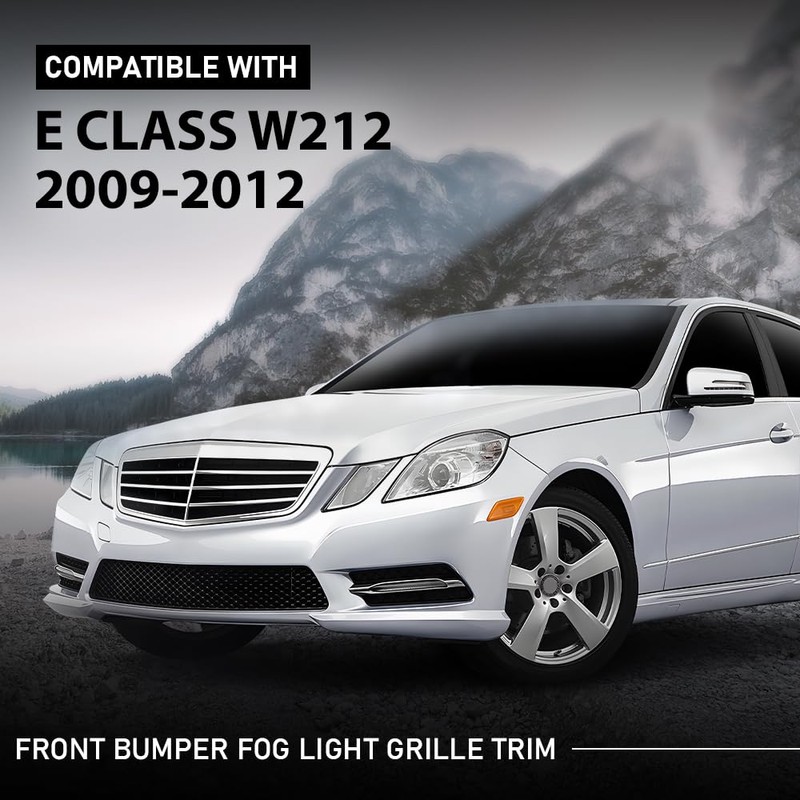 G-PLUS Front Bumper Fog Light Grille Trim Compatible with Benz