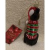 St Nicholas Square FRENCH BULLDOG w/FESTIVE SWEATER Glass Ornament 3