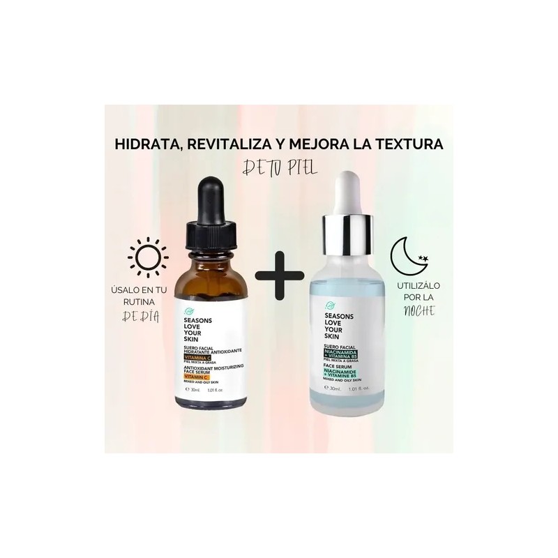 Kit Skincare 2 Serums Niacinamida Vitamina C
