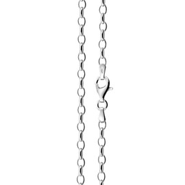 Avesano 101032-0 Women's Necklace, Anchor Chain, Wide Anchor Chain, 2.7 mm Wide, in 925 Sterling Silver, Chain Jewellery, Necklace Without Pendant, Length 42 cm - 100 cm