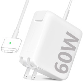 SSOUILI Cargador para Macbook Air 60w,Macbook Pro,Cargador En Forma de T de,Adaptador de Corriente para 11 Pulgadas Y 13 Pulgadas (Entre 2012 Y 2017) (60W)