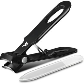 Clippers for Men, Fingernail Clipper Heavy Duty   Clippers with Catcher  Cutters, No Mess  Clippers for Women Mess Free   Clippers for Thick Nails for Seniors - Color: Black Wide Opening