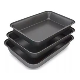 Extreme Beauty 3 Charolas Molde Para Hornear Rectangular Pan Galleta Pastel