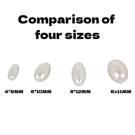 50mm Oval Pearl Beads Bulk ABS Oval Loose Spacer Beads for DIY Jewlery Making,Crafting,8x11mm