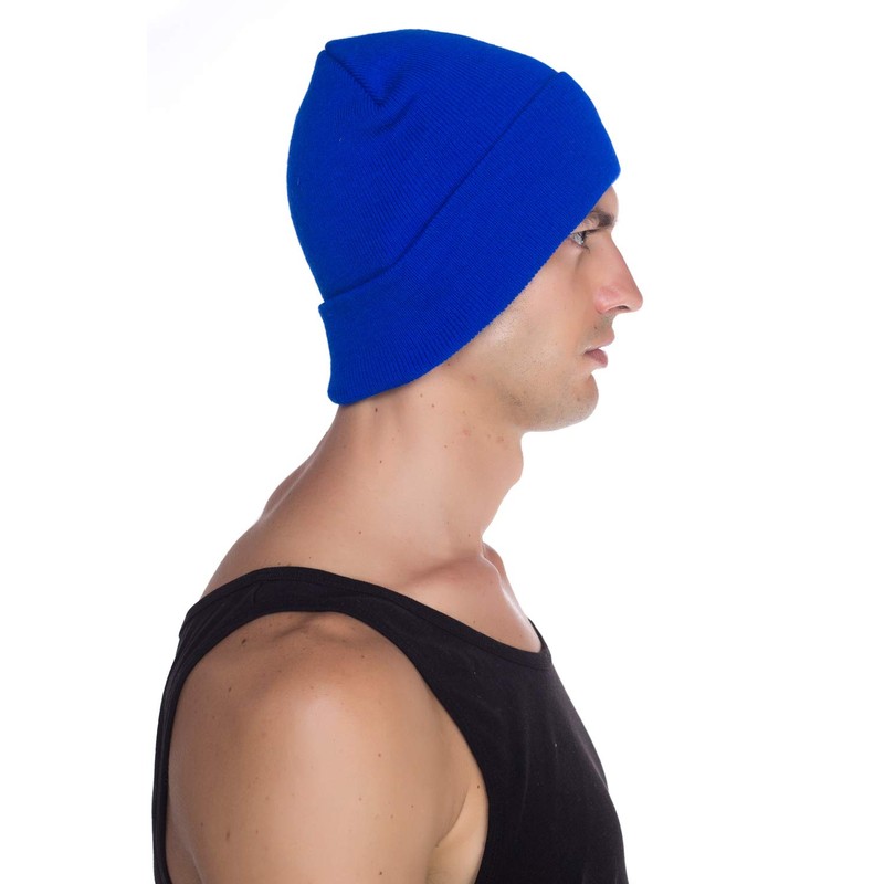 Nivel Superior Cuffed Unisex Plain Cráneo Beanie Toboggan Tejer Sombrero/Cap,