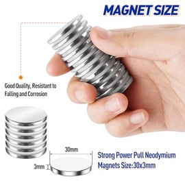 Paquete de 8 imanes de neodimio resistentes, 1.18 pulgadas de profundidad x 0.12 pulgadas de alto | Powerful Permanent Rare Earth Magnets, Super Stron