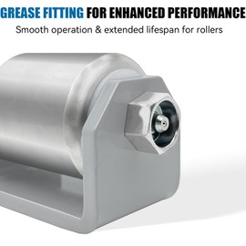 AOFCRELI 2 Pack Steel Micro Rollers for RV Trailers, 2” Trailer Rollers Weld-On Heavy-Duty Steel Trailer Skid Wheels