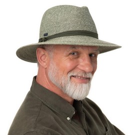 Lipodo Dimena Traveller Raffiahut Strohhut Raffiastrohhut Sonnenhut Sommerhut Strandhut Gartenhut Damen/Herren - Made in Italy mit Ripsband Frühling-Sommer Sommer - L (58-59 cm) grün