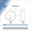 CARBO Instruments 5000 PSI Dry Pressure Gauge, 4" Dial, 1/4
