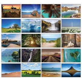 the lazy panda card company 20 Blank Greeting Cards with Nature and Natural Themed Photos with Envelopes! (Beautiful Landscapes)