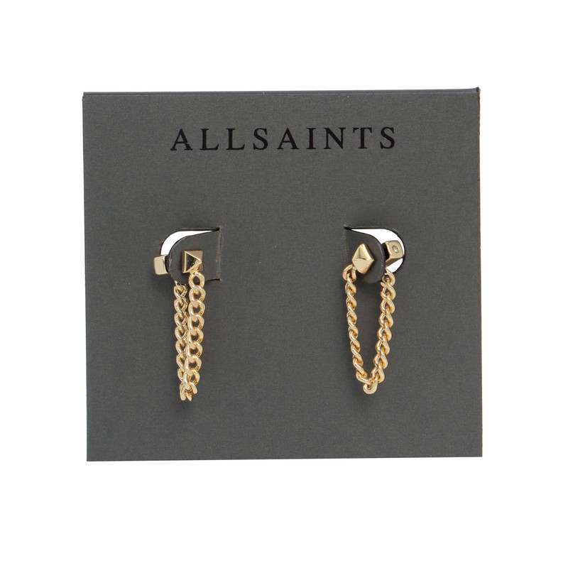 AllSaints Women's Pyramid Chain Earrings