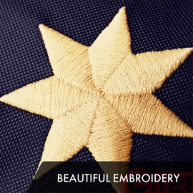 G128 10 Pack: Bennington 76 Tea-Stained Flag | 1x1.5 Ft | ToughWeave Pro Series Embroidered 420D Polyester | Historical Flag, Embroidered Design, Indoor/Outdoor, Brass Grommets