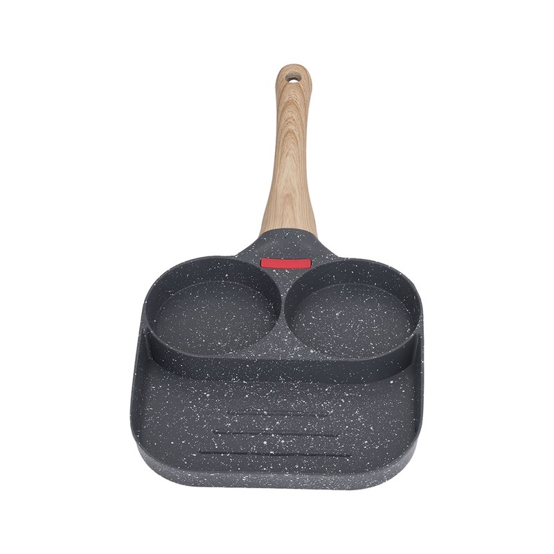 Egg Frying Pan Heat Sensitive Silicone Aluminium Pancake Frying Pan