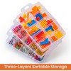 Daletu Sorting Boxes for Small Parts with Lid, Plastic Storage