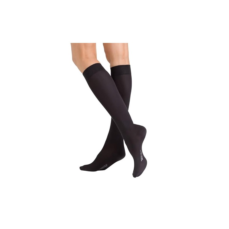 Hudson Relax Fine Women's Knee Socks Pressure-free Waistband, Anthracite 0545