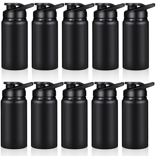 Mimorou 10 Pieces 13.5 oz Reusable Aluminum Water Bottles Bulk