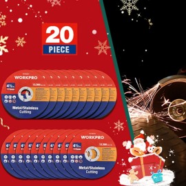 WORKPRO 20-Pack 4-1/2 x 7/8-Inch Cut-Off Wheels Aluminum Oxide Ultra Fine Bonded