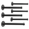 Industrial Black Iron Pipe Shelf Brackets –12 Inch Set of