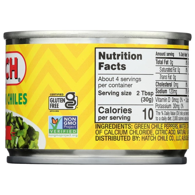 Hatch Hot Diced Green Chiles 4oz 12 pack