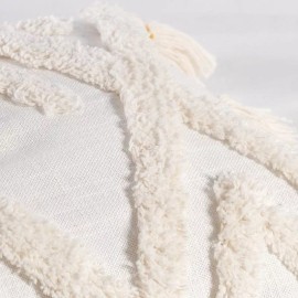 Vianney Funda De Cojin Rectangular Mumbai Beige Textura Elegante