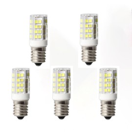 WingYauLung E14 LED Light Bulb Daylight White 6000K 120V,E14 European Base for Cooker Hood Bulbs,Range Hood Light Bulbs,Refrigerator Bulb,Turkish Moroccan Bulb Replace(5-Pack)