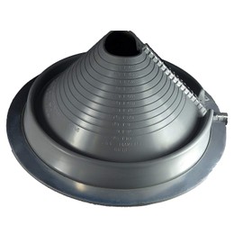 EAGLE 1 EPDM Flexible Roofing Pipe Flashing Retrofit Split Zipper Boots - On Site Adjustable Roof Pipe Jack Boot with Round Base (Multiple Sizes) (No. 3)