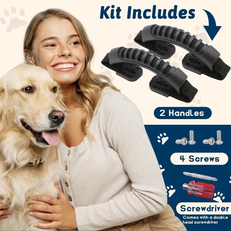 Terixe 2 Packs Handle Replacement for Kennel, Replace Worn or