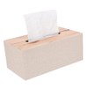 Ipetboom Rectangular Leather Tissue Box Holder Napkin Storage Dispenser for
