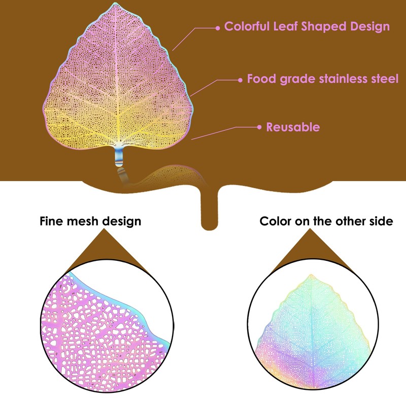 Premium Stainless Steel Tea Infuser, Bodhi Leaf Shaped Loose Leaf