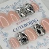 Pink Beam Full Parts Handmade Nail Tips - Oval M
