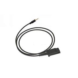 3.5mm to QD Adapter Cable - Compatible with Plantronics, Poly and TruVoice Quick Disconnect (QD) Headsets and Works with All PC and Cell Phones That Have a 3.5mm Port