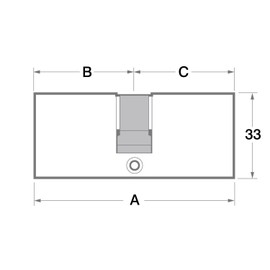 Sterling EPB3040V 5 Pin Euro Cylinder, Brass, 30x40mm